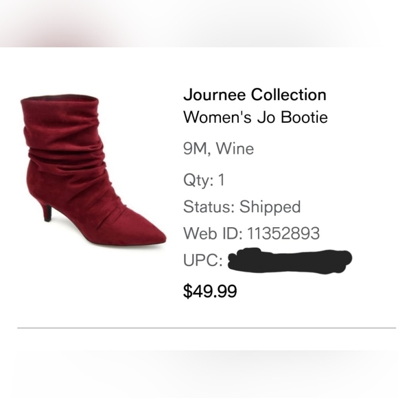 Journee Collection Women's Burgundy Jo Booties Size 9 Brand New ✨️ - Picture 11 of 11